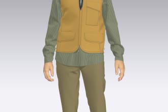 create realistic 3d garments with clo from any pattern