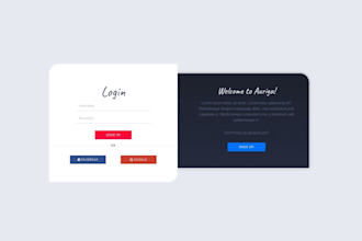 make you beautiful login and signup forms with html  js and css