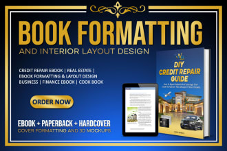do ebook formatting layout design and paperback formatting