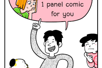 draw 1 panel comic for you