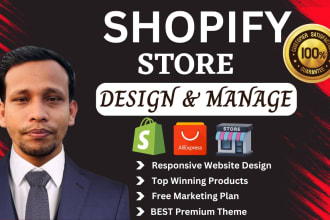 do shopify store design, redesign the shopify dropshipping website