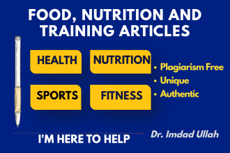 write medical, health, food, nutrition articles and blogs