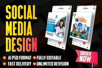 design creative facebook and instagram ads social media content, banner