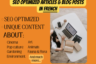write a SEO optimized article in french