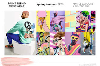 create fashion print and pattern trend reports and moodboard