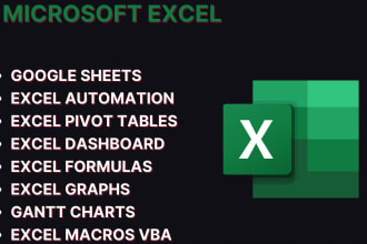 your data analyst and data visualization expert with advacnce excel