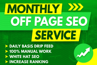 do monthly SEO service with high quality backlinks