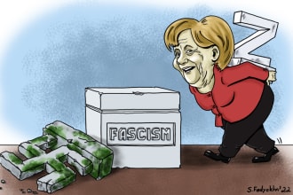 create any current political cartoon