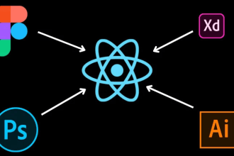 convert your figma or PSD design to react with tailwind CSS or bootstrap