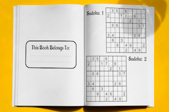 create sudoku puzzle book interior
