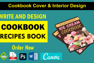 professionally write and design your recipes cookbook ebook