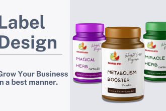 do eye catching supplements, medicine label designs