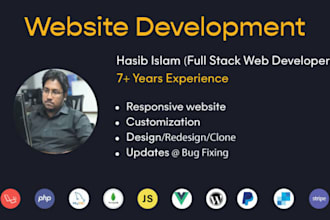 develop, customize, deploy, and fix php,laravel and vuejs websites