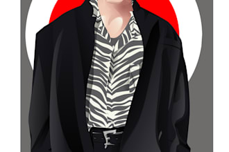 create fashion vector portrait