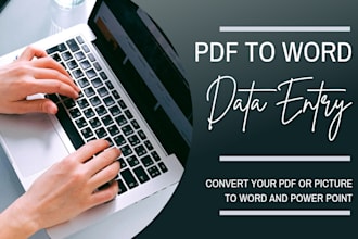 convert or retype any PDF or scanned file to xls, doc and ppt
