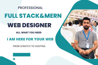 design custom wordpress, wix, and full stack website or landing page