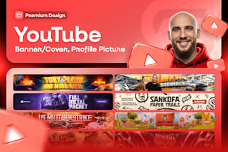 design premium quality youtube banner for your channel