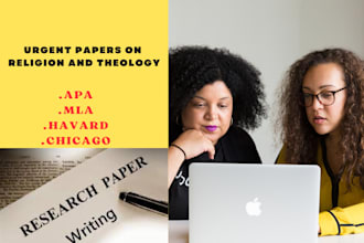 do urgent papers on  religion and theology