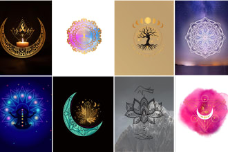create sacred geometry or spiritual or mystical logo design