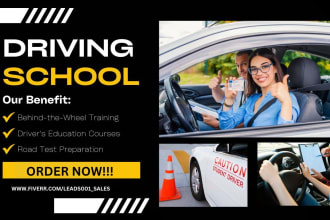 design driving school website, driving instructor landing page