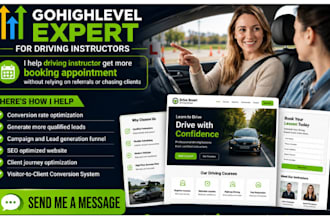 design driving school website driving instructor website driving school leads