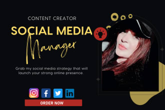 be your social media content manager and content creator