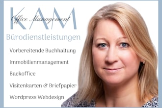 support you by doing your bookkeeping or back office tasks