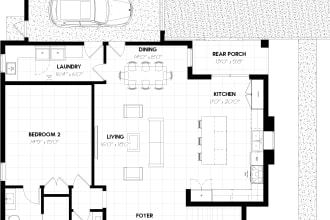 do an architectural design, floor plan drawing