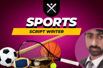 be your professional sports scriptwriter for youtube