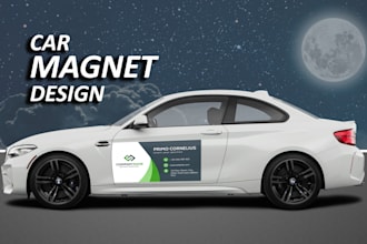 do car magnet design, car window vinyl decal, sign magnet, bumper stickers