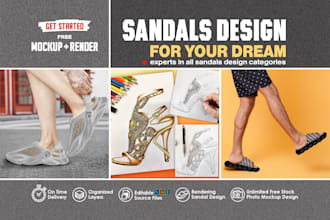 create design sandal includes all categories for your needs