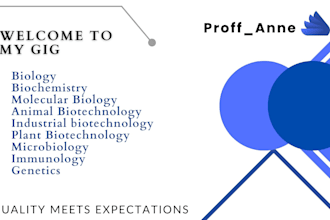 write biotechnology, biochemistry, and molecular biology tasks