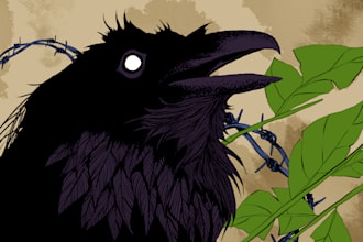 create dark art illustration