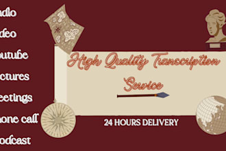 do high quality audio transcription and video transcription in any english