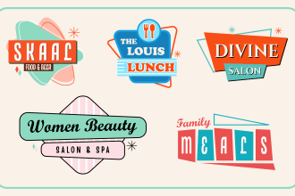 design retro mid century modern logo