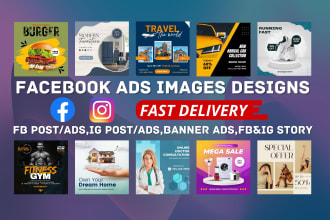 create effective facebook ads post images design,instagram ads,fb ads design