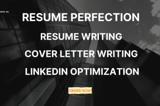 help in resume writing, cover letter editing, and linkedin profile optimization