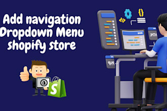 add navigation and dropdown menu in your shopify store