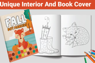 create unique activity book and cover for kids and adults