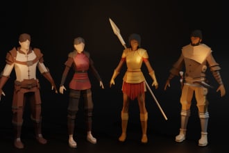 do 3d low poly modelling