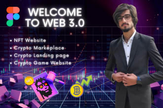 professional web 3, and nft website UI design in figma