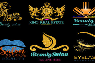 design glitter diamond luxury gold silver logo