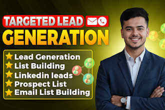 do targeted lead generation, prospect list building,  email finder, contact list