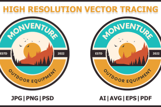 edit, redesign, fix, modify, redraw, or manual vectorize logo
