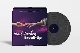 design creative album cover or album art