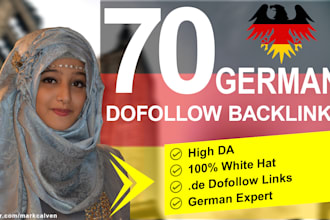 provide 70 permanent german backlinks from germany sites