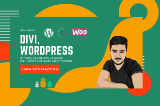 design responsive, clean wordpress website using divi elementor pro, theme