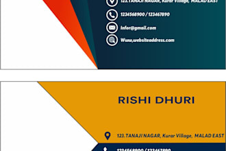 do visiting card bussiness card as per your request