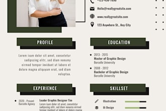 visualize a minimalist professional resume CV
