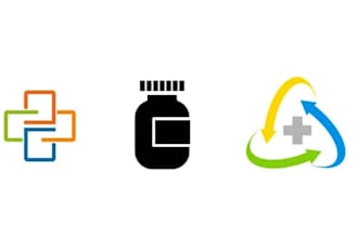 create minimalist wellness, nutrition, health, medical, and pharmacy logo design